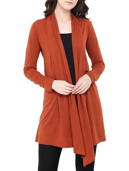 brown viscose shrug - 14129888 - Very Small Image - 1