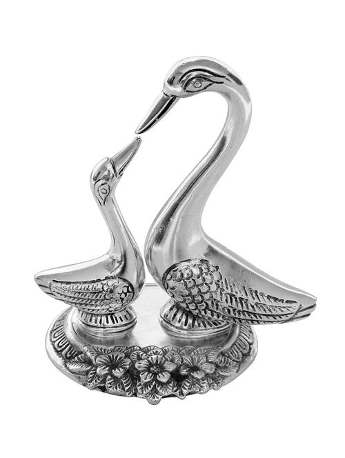 swan set small on metal carved base by handicrafts paradise - 14130217 - Very Small Image - 1