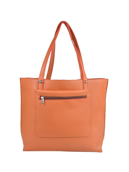 tan leatherette  regular tote - 14130582 - Very Small Image - 1