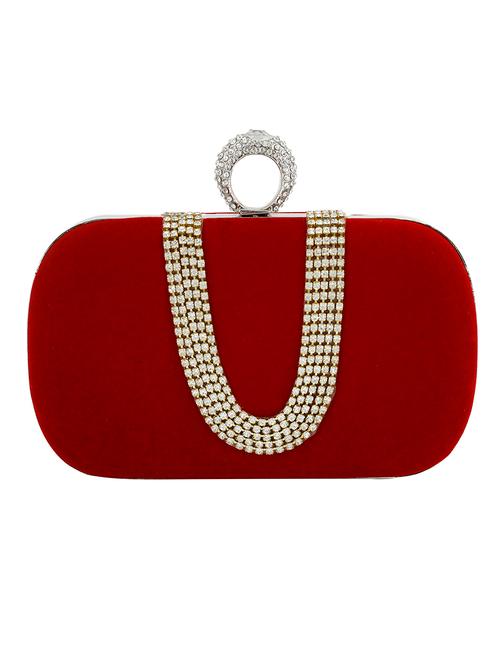 red velvet box clutch - 14130713 - Very Small Image - 1