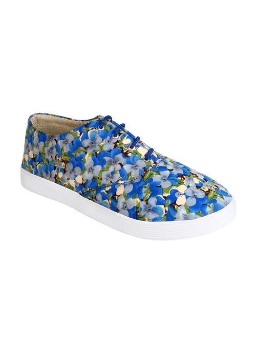 blue canvas laceup sneakers - 14130766 - Very Small Image - 1