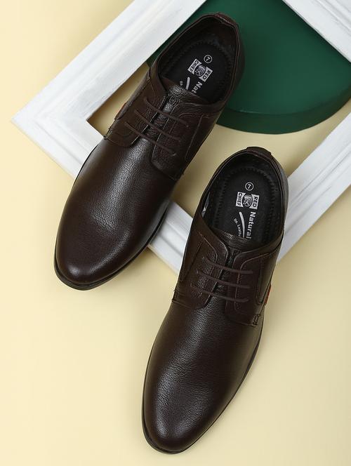 brown leather lace-up derby - 14131859 - Very Small Image - 1