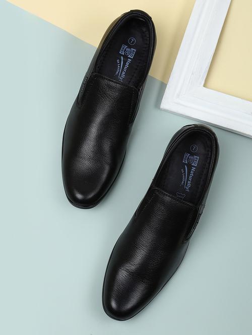 black leather formal slip on - 14131860 - Very Small Image - 1