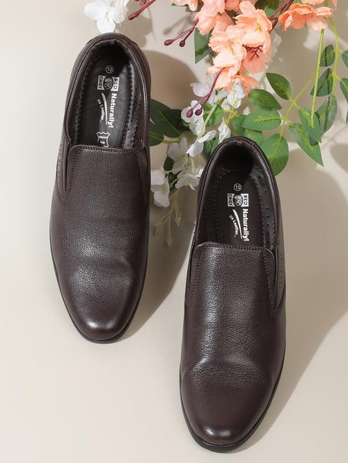brown leather formal slip on - 14131861 - Very Small Image - 1