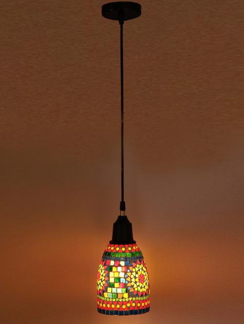 decorative colorful glass hanging lamp - 14132631 - Very Small Image - 1