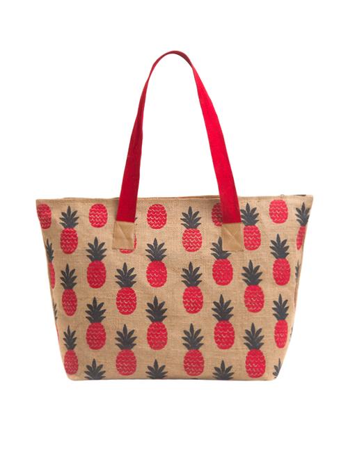 beige jute handbag - 14135528 - Very Small Image - 1