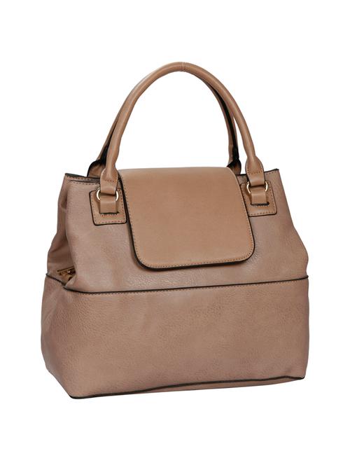 brown leatherette  regular handbag - 14135648 - Very Small Image - 1