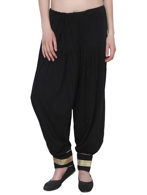 black cotton patiyala salwar - 14137110 - Very Small Image - 1