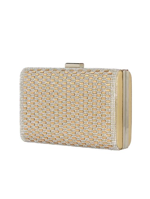 gold satin  clutch - 14137395 - Very Small Image - 1