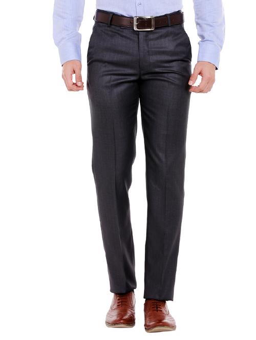 Grey polyester blend formal trouser - 14137565 - Very Small Image - 1