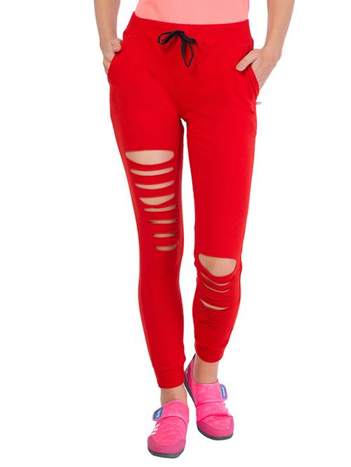 red cotton track pants - 14138626 - Very Small Image - 1