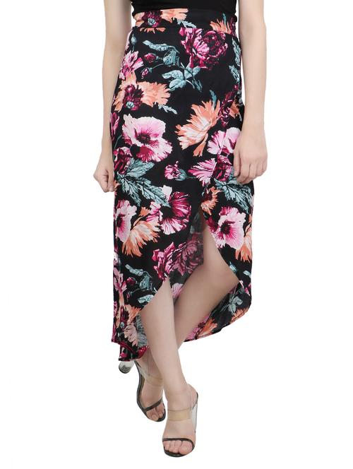 cation black rayon tulip skirt - 14140320 - Very Small Image - 1