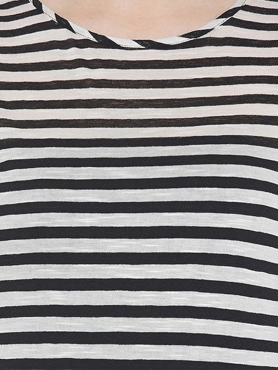 women's striped round neck t-shirt - 14142482 - Zoom Image - 3