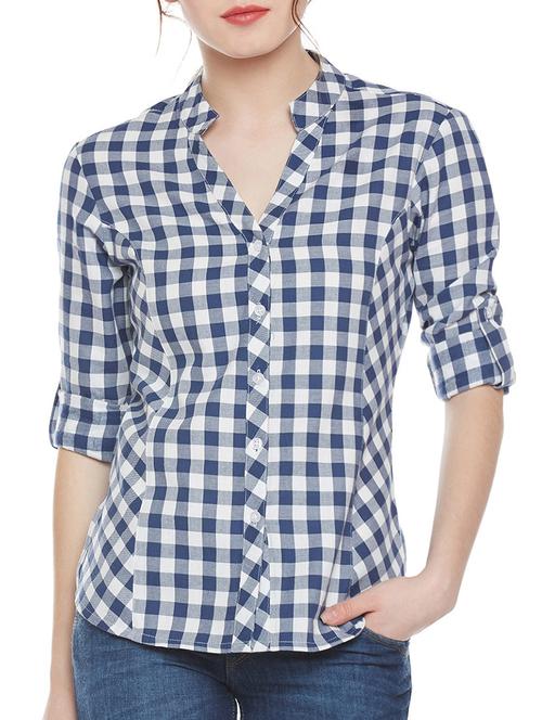 blue cotton regular shirt - 14142488 - Very Small Image - 1