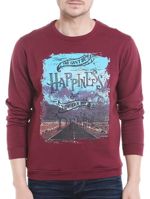 red cotton sweatshirt - 14142990 - Very Small Image - 1