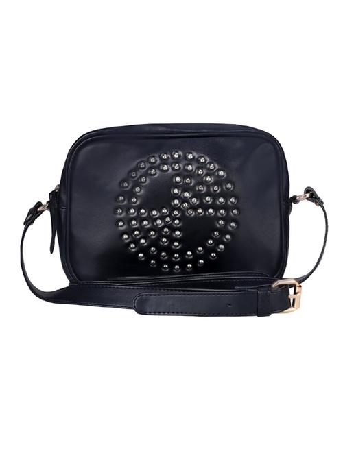 black leatherette regular sling bag - 14143255 - Very Small Image - 1