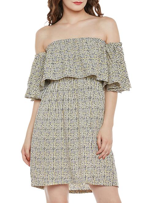 off shoulder ruffled dress - 14143814 - Very Small Image - 1