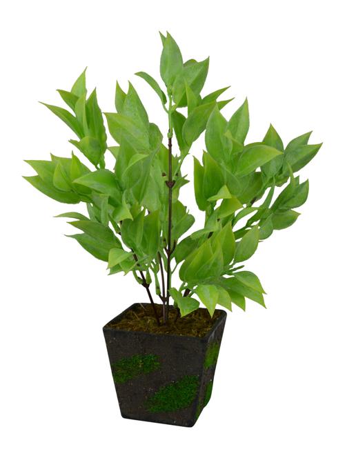 thefancymart artificial autumn leaves bush in black velvet square pot (28 cm/ 11 inchs)-1518 - 14144010 - Very Small Image - 1