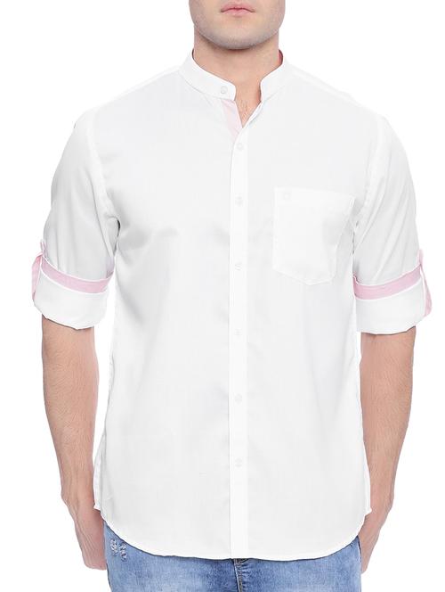 white cotton casual shirt - 14144054 - Very Small Image - 1