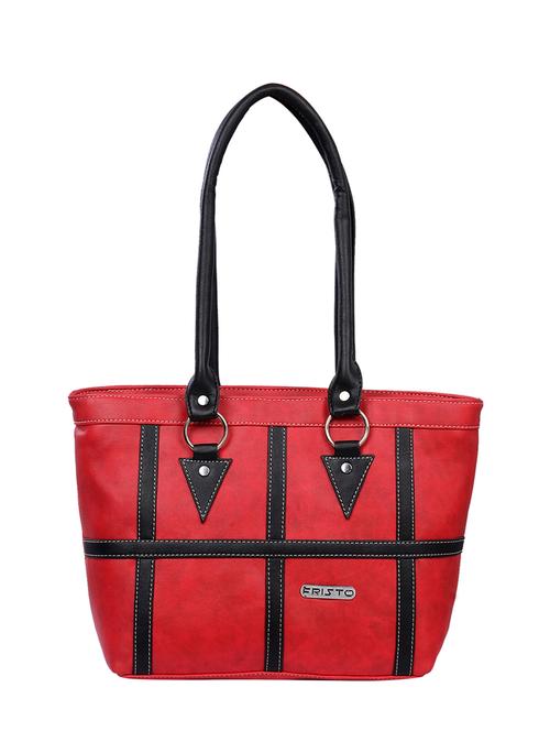 red leatherette regular handbag - 14145321 - Very Small Image - 1