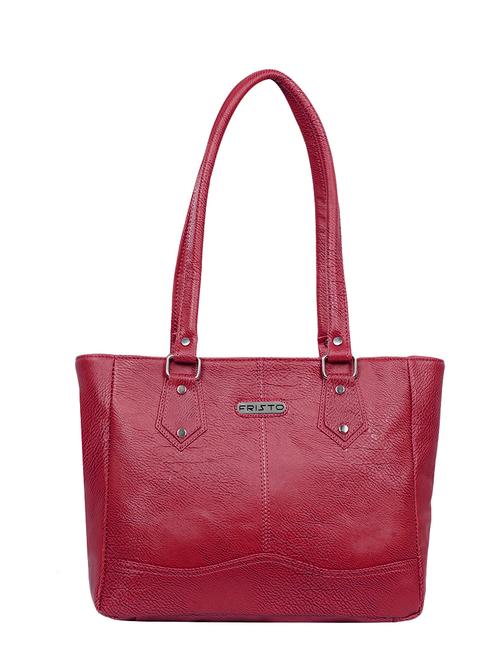 maroon leatherette regular handbag - 14145329 - Very Small Image - 1