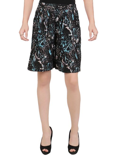 black printed viscose short - 14145975 - Very Small Image - 1