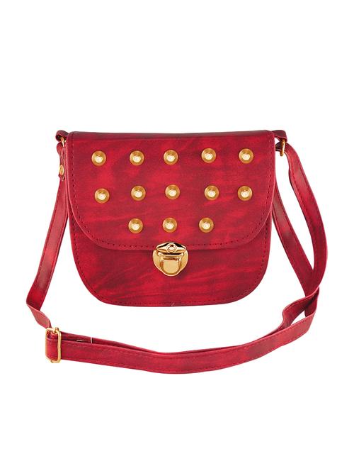 red cotton regular sling bag - 14146382 - Very Small Image - 1