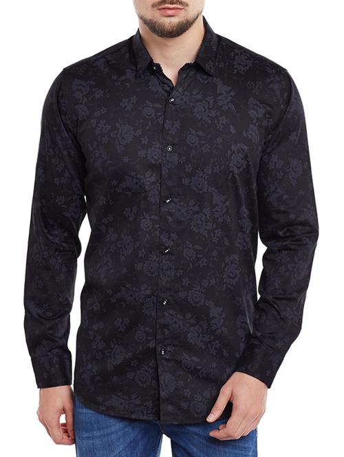 black cotton casual shirt - 14147939 - Very Small Image - 1