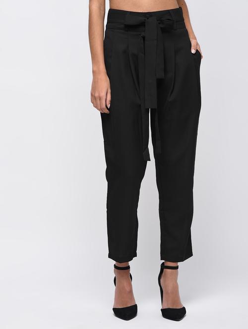 black georgette trousers - 14148091 - Very Small Image - 1