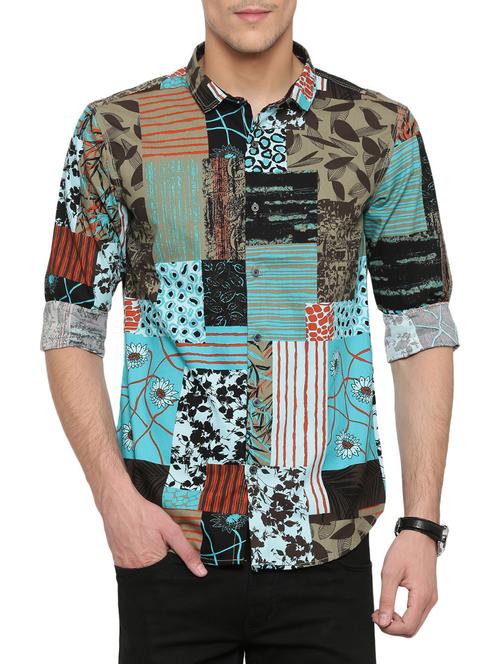 multi cotton casual shirt - 14152672 - Very Small Image - 1