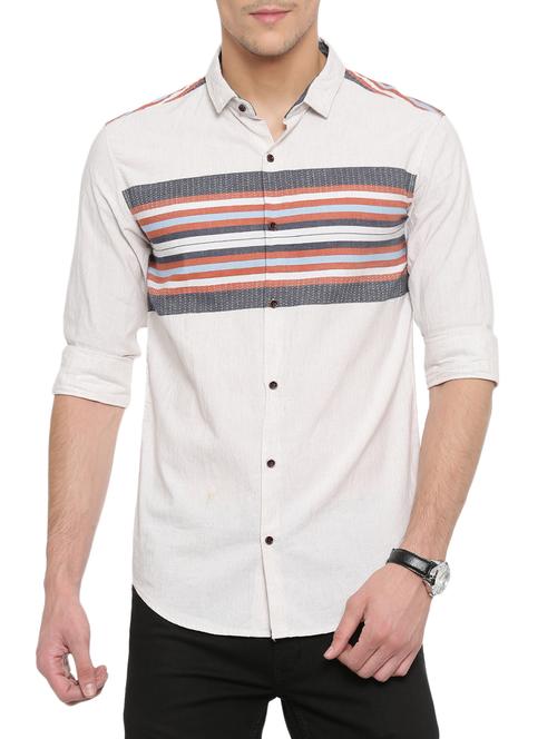 white cotton casual shirt - 14152755 - Very Small Image - 1