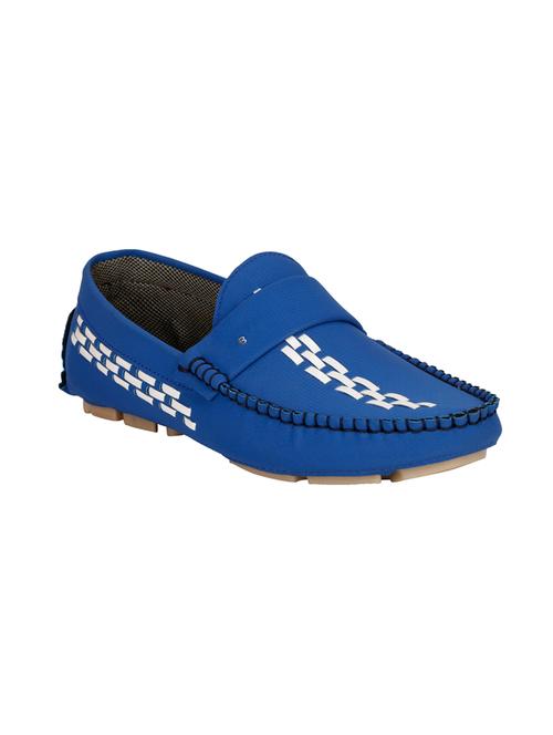 blue leatherette slip on loafer - 14152834 - Very Small Image - 1