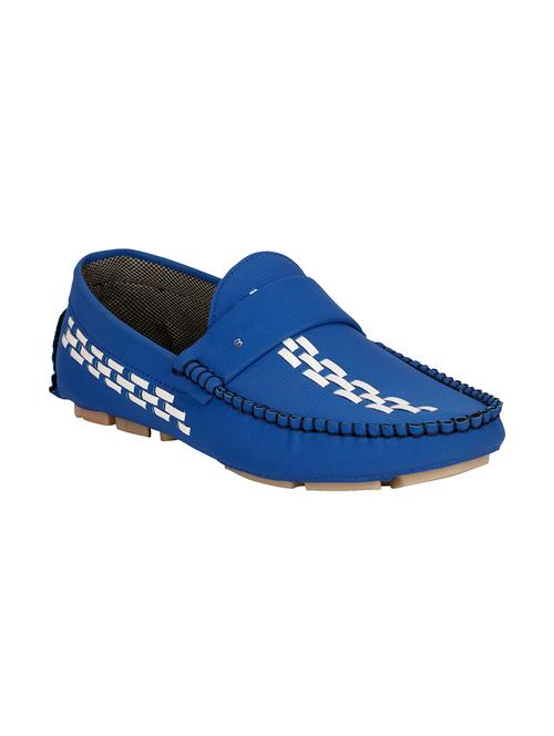 blue leatherette slip on loafer - 14152836 - Very Small Image - 1