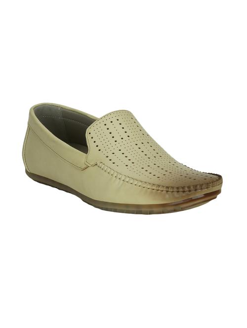 beige leather slip on loafer - 14153624 - Very Small Image - 1