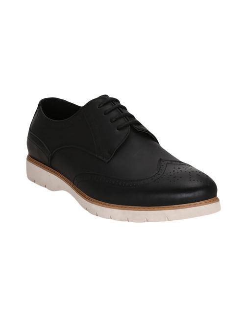 black leatherette lace up shoe - 14153662 - Very Small Image - 1