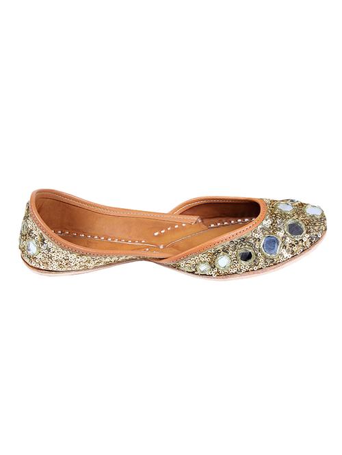 kiyara love handcrafted sequins and mirror work juti - 14154626 - Very Small Image - 1