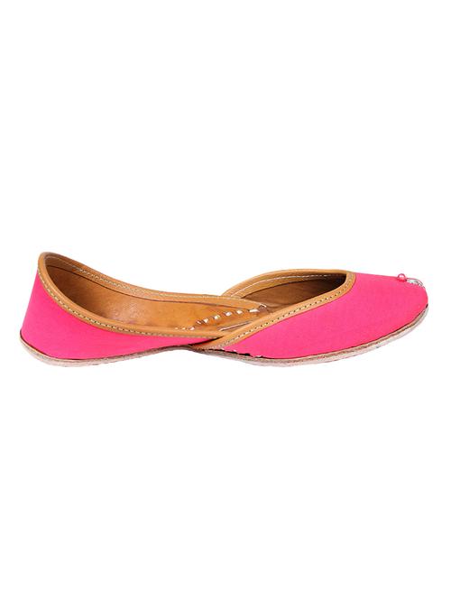 handcrafted pink base jutis - 14154632 - Very Small Image - 1