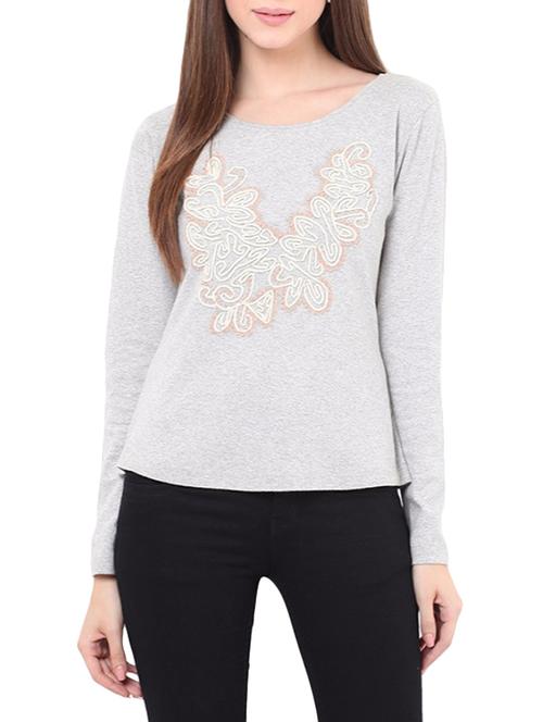 grey cotton regular sweatshirt - 14154697 - Very Small Image - 1