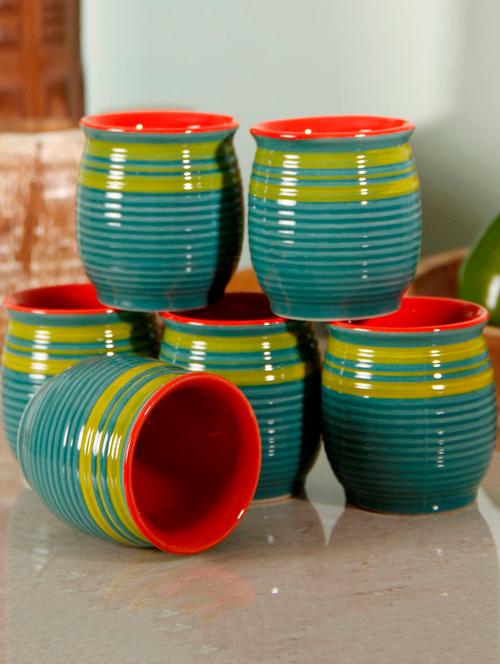 studio pottery kulladh set of 6 - 14154978 - Very Small Image - 1