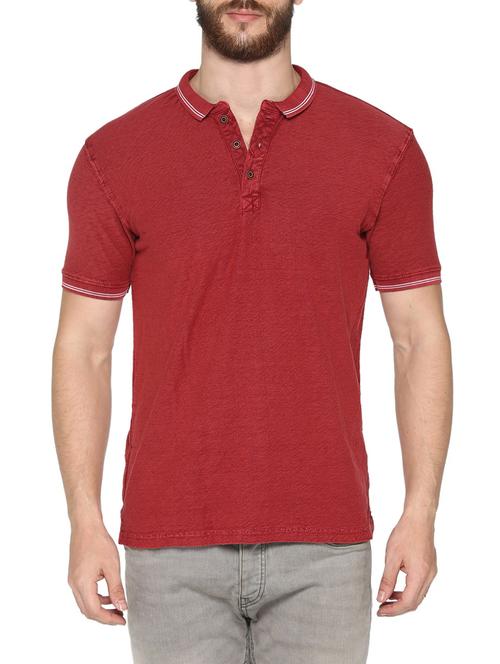 red cotton t-shirt - 14157438 - Very Small Image - 1