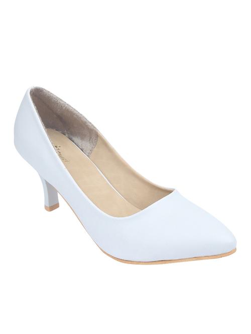 silver leatherette slip on pumps - 14157993 - Very Small Image - 1