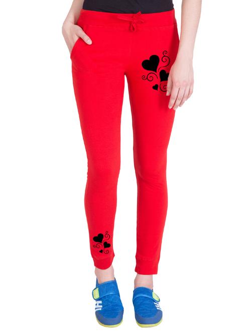 red cotton track pants - 14160422 - Very Small Image - 1