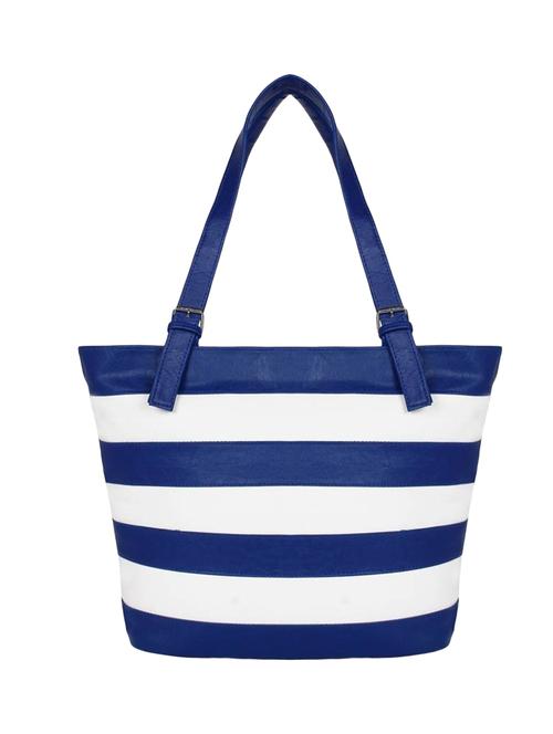 blue leatherette  regular handbag - 14161638 - Very Small Image - 1