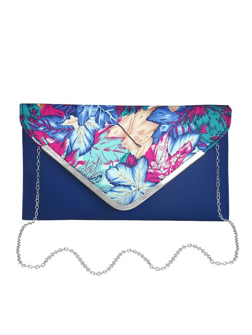 blue  leatherette regular clutch - 14161721 - Very Small Image - 1