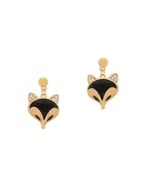 gold metal studs earring - 14163622 - Very Small Image - 1