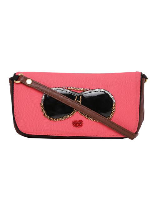 pink leather regular clutch - 14163706 - Very Small Image - 1