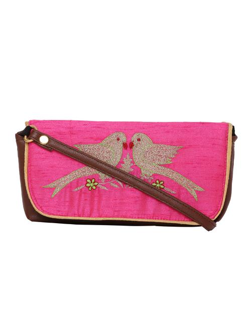 pink leather regular clutch - 14163731 - Very Small Image - 1