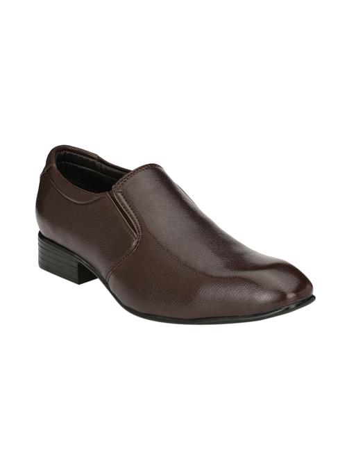 brown leatherette formal slip on - 14163845 - Very Small Image - 1