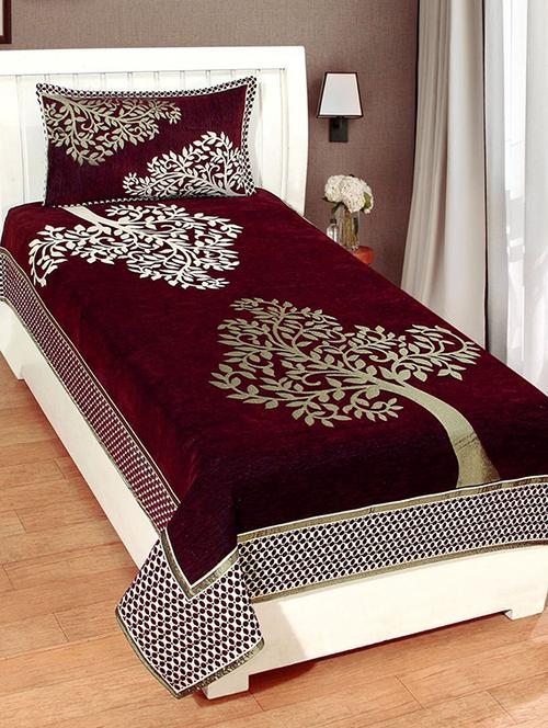 single chenille bed cover with 1 pillow cover - 14164701 - Very Small Image - 1