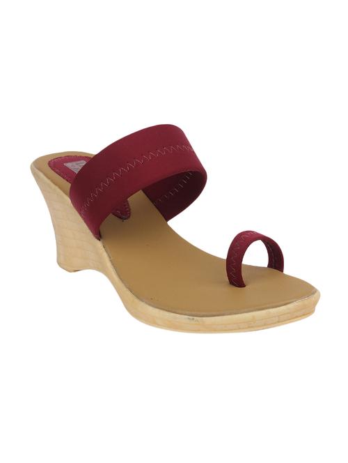 maroon one toe wedge - 14165445 - Very Small Image - 1